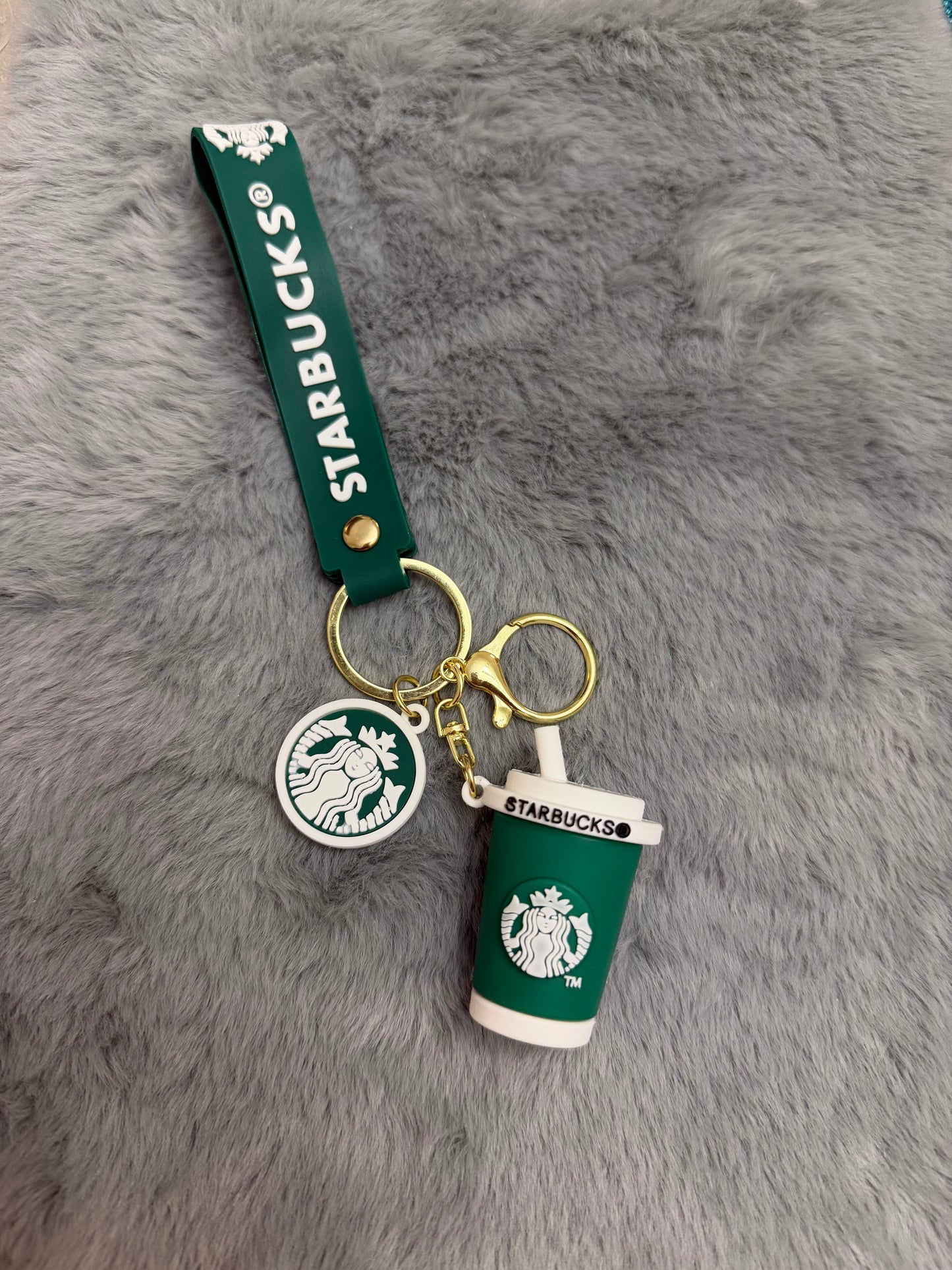 Green Starbucks keychain