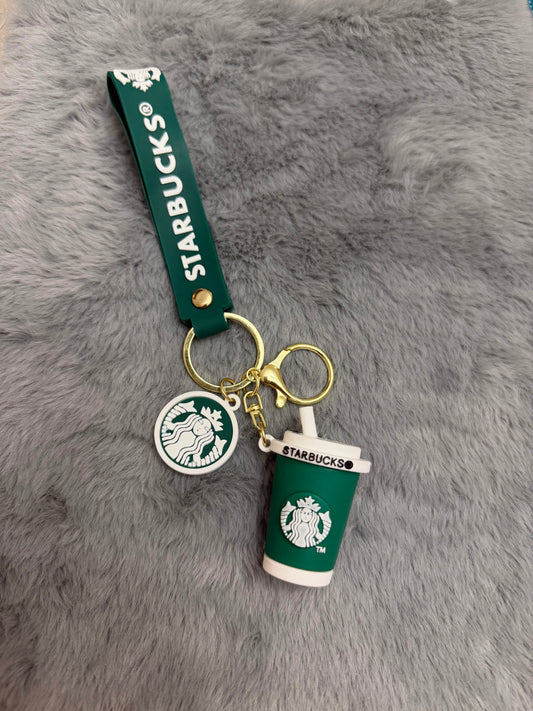 Green Starbucks keychain