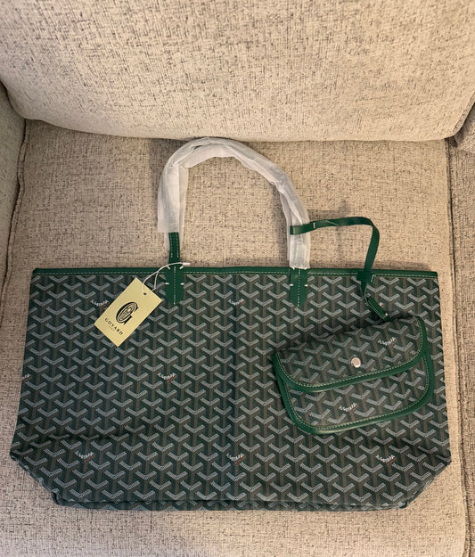 Green goyard tote