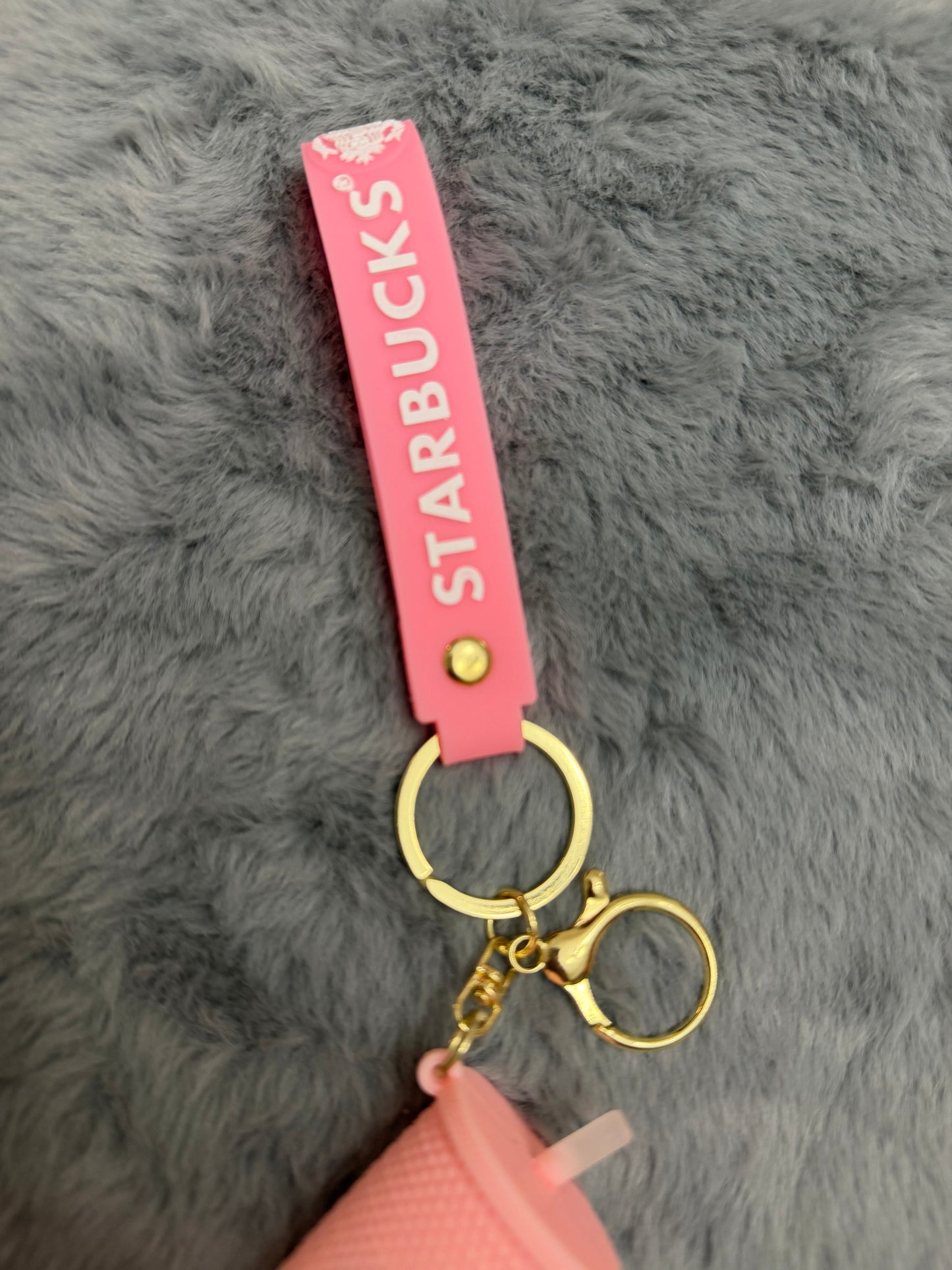 Pink Starbucks keychain