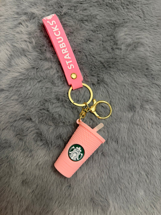 Pink Starbucks keychain