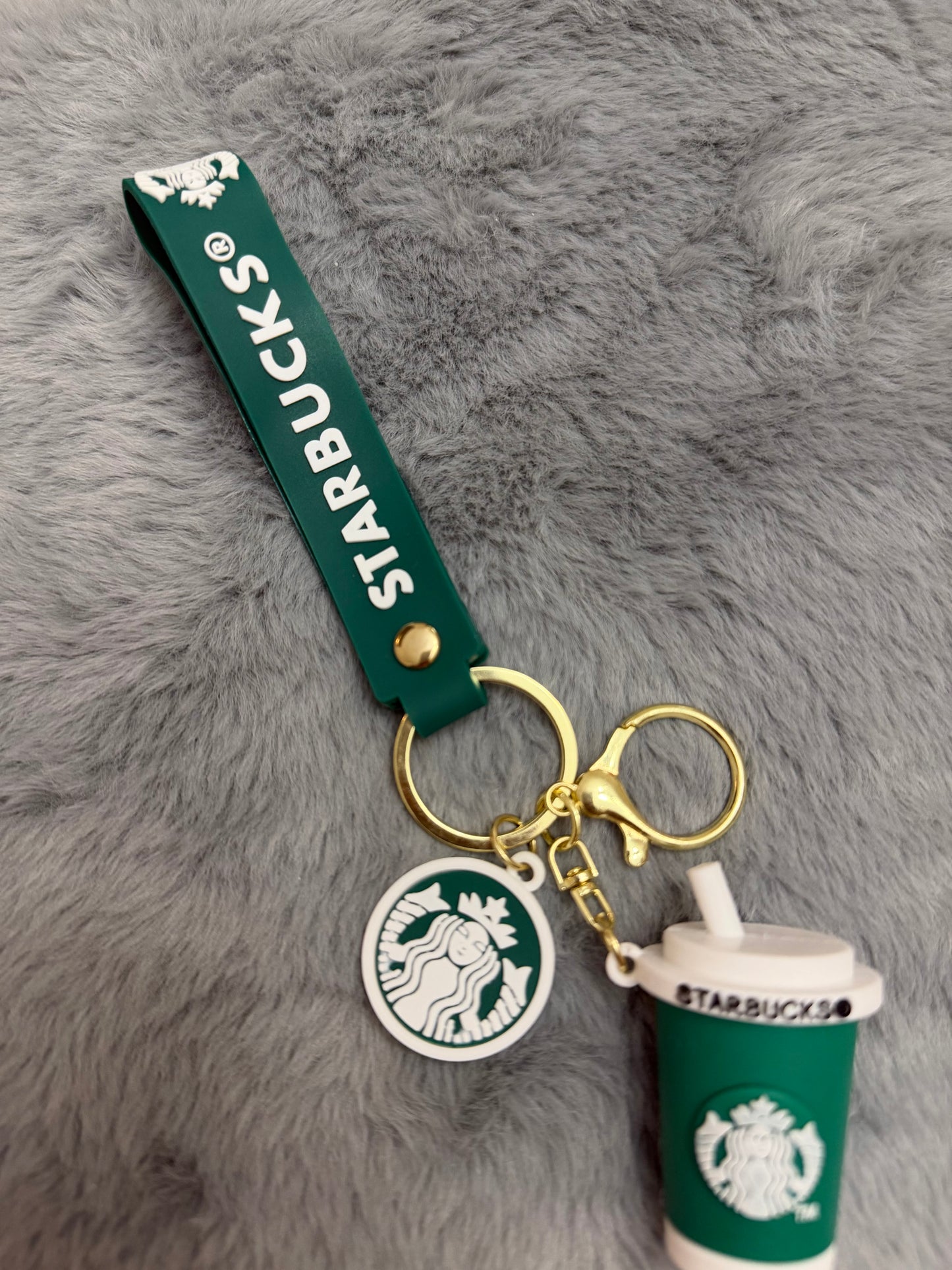 Green Starbucks keychain
