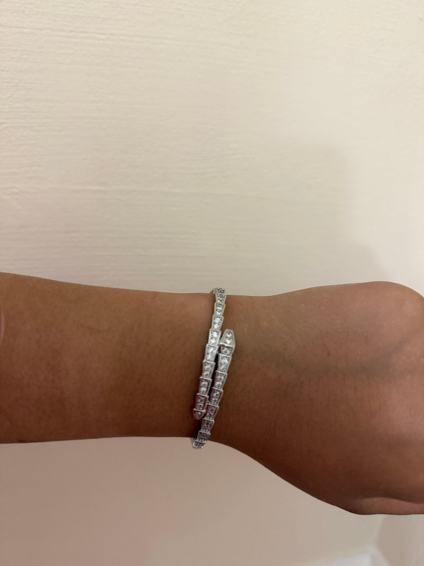 Silver snake bracelet