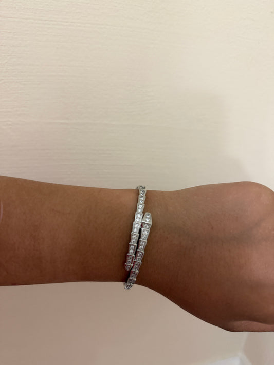 Silver snake bracelet